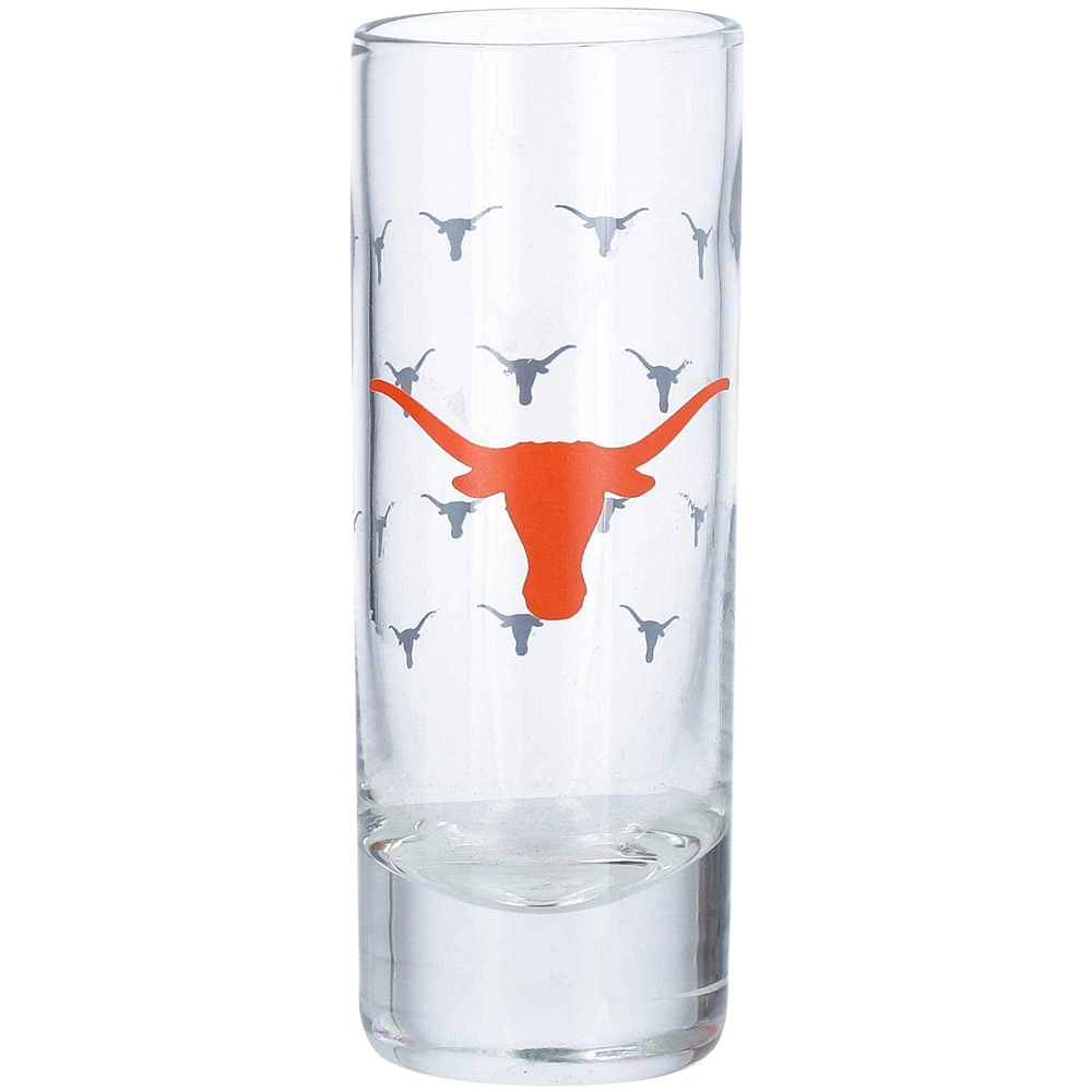 Longhorns du Texas 2,5 oz. Grand verre à liqueur gravé au satin