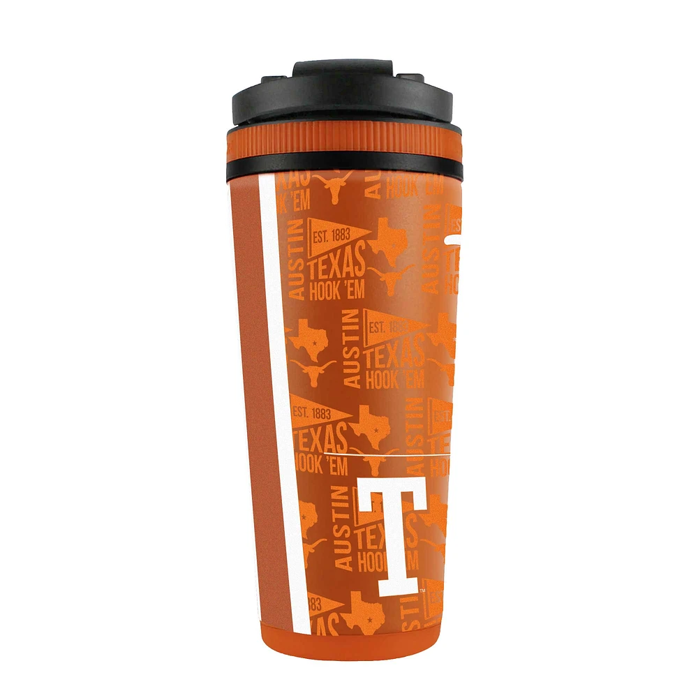 Bouteille shaker en acier inoxydable 4D de 26 oz des Texas Longhorns