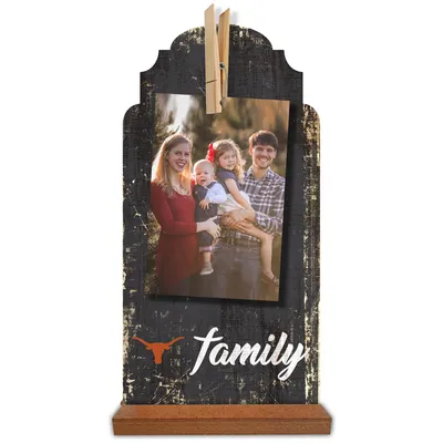 Texas Longhorns 6'' x 12'' Family Clothespin Sign