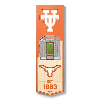 Texas Longhorns 6'' x 19'' 3D StadiumView Banner