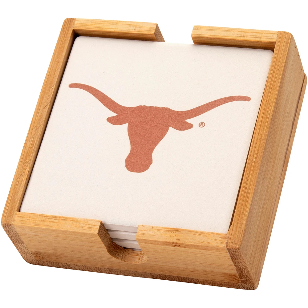 Ensemble de quatre sous-verres carrés avec logo de l'équipe Texas Longhorns