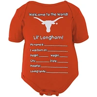 Texas Longhorns Newborn Welcome to the World Creeper - Texas Orange