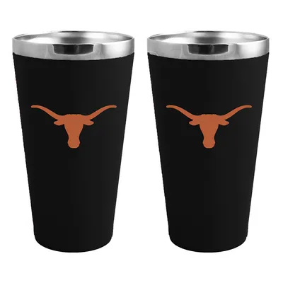 Texas Longhorns Team Color Lot de 2 16 oz. Ensemble de verres à pinte