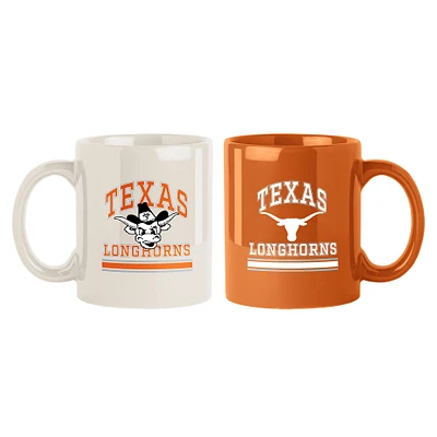 Lot de deux tasses colorées de 15 oz des Texas Longhorns