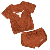 Toddler Colosseum  Texas Orange Longhorns Fern T-Shirt and Shorts Set