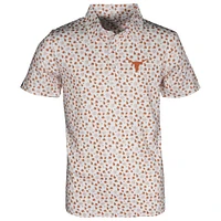 Polo blanc à imprimé intégral Texas Longhorns Earnest pour tout-petit