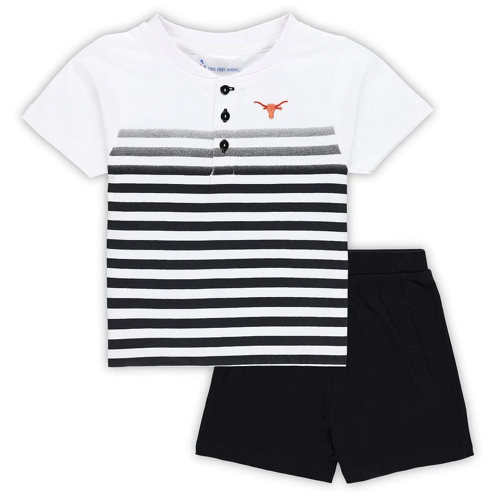 Toddler Two Feet Ahead Texas Longhorns Gradient Stripe 2-Piece Short Set