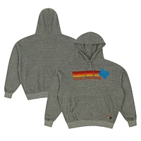 Unisex Aviator Nation Heather Gray Texas Longhorns Relaxed Tri-Blend Pullover Hoodie