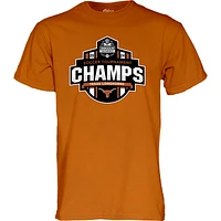 T-shirt unisexe bleu 84 Texas Orange Longhorns Champions du tournoi de soccer féminin SEC 2024 pour vestiaires