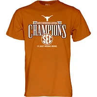 Unisex Blue 84  Texas Orange Longhorns 2025 SEC Men's Swimming and Diving Conference Champions Locker Room T-Shirt