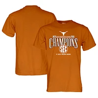 Unisex Blue 84  Texas Orange Longhorns 2025 SEC Men's Swimming and Diving Conference Champions Locker Room T-Shirt