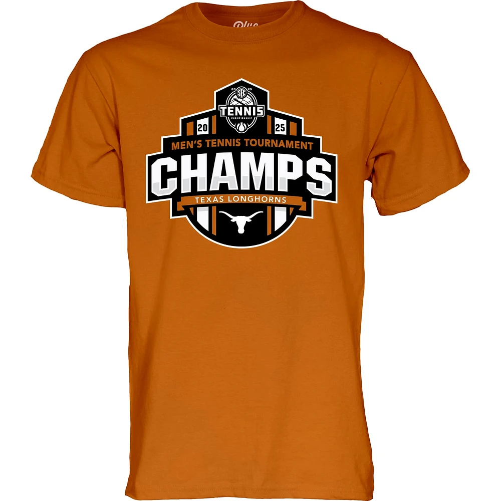 Unisex Blue 84  Texas Orange Longhorns 2025 SEC Men's Tennis Tournament Champions T-Shirt