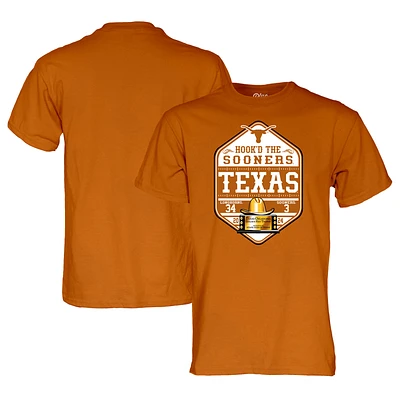 Unisex Blue 84 Texas Orange Longhorns vs. Oklahoma Sooners 2024 Red River Rivalry Score T-Shirt