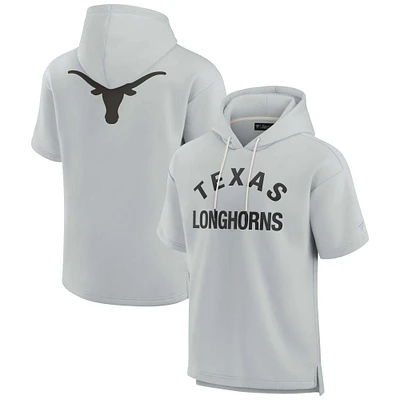 Unisex Fanatics Gray Texas Longhorns Elements Super Soft Fleece Short Sleeve Pullover Hoodie