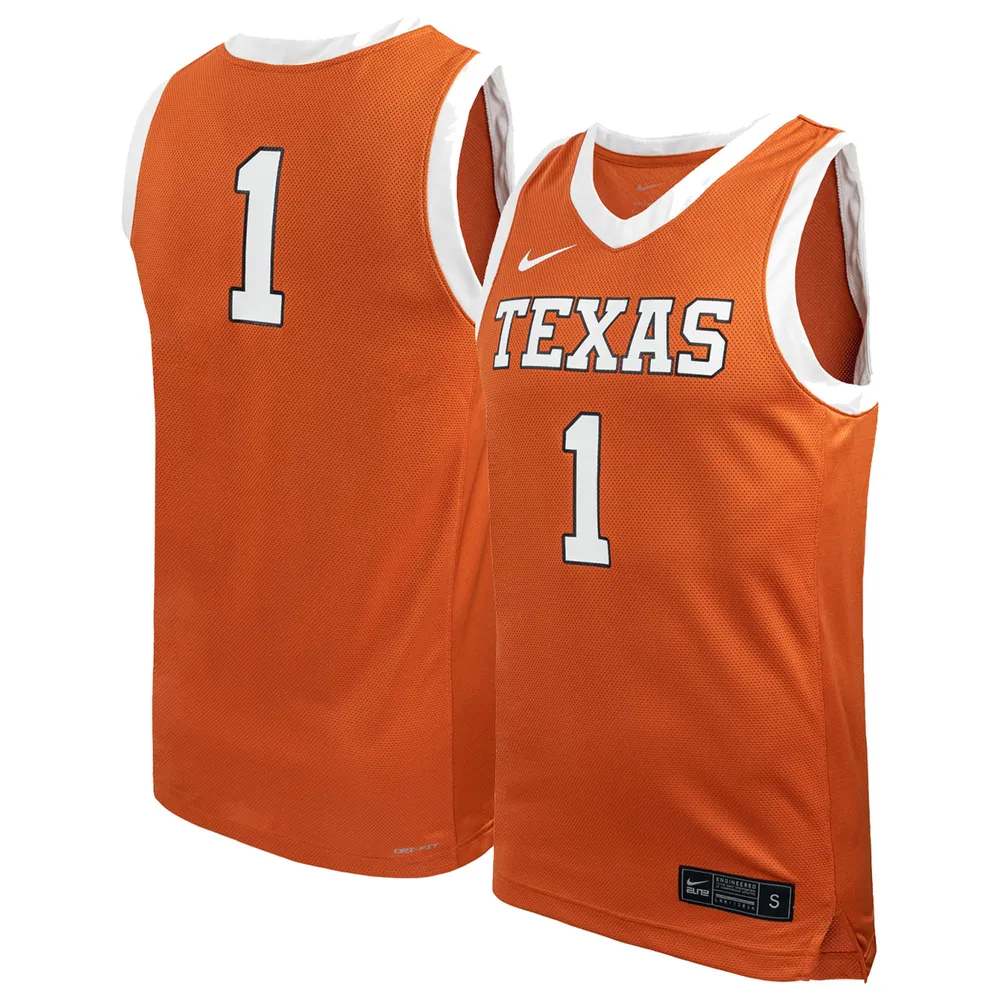 Unisexe Nike Texas Longhorns Orange Replica Maillot de basket-ball