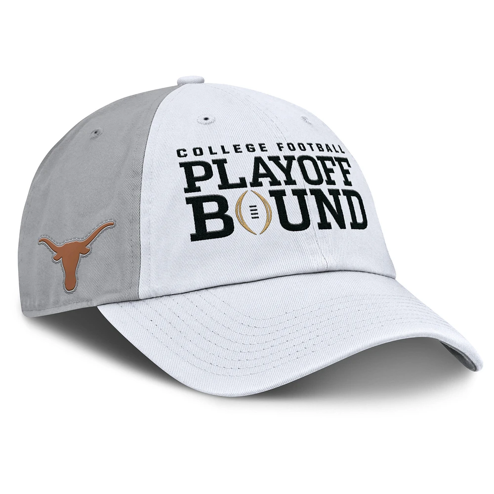 Casquette ajustable unisexe Nike blanche/grise Texas Longhorns 2024 College Football Playoff Club