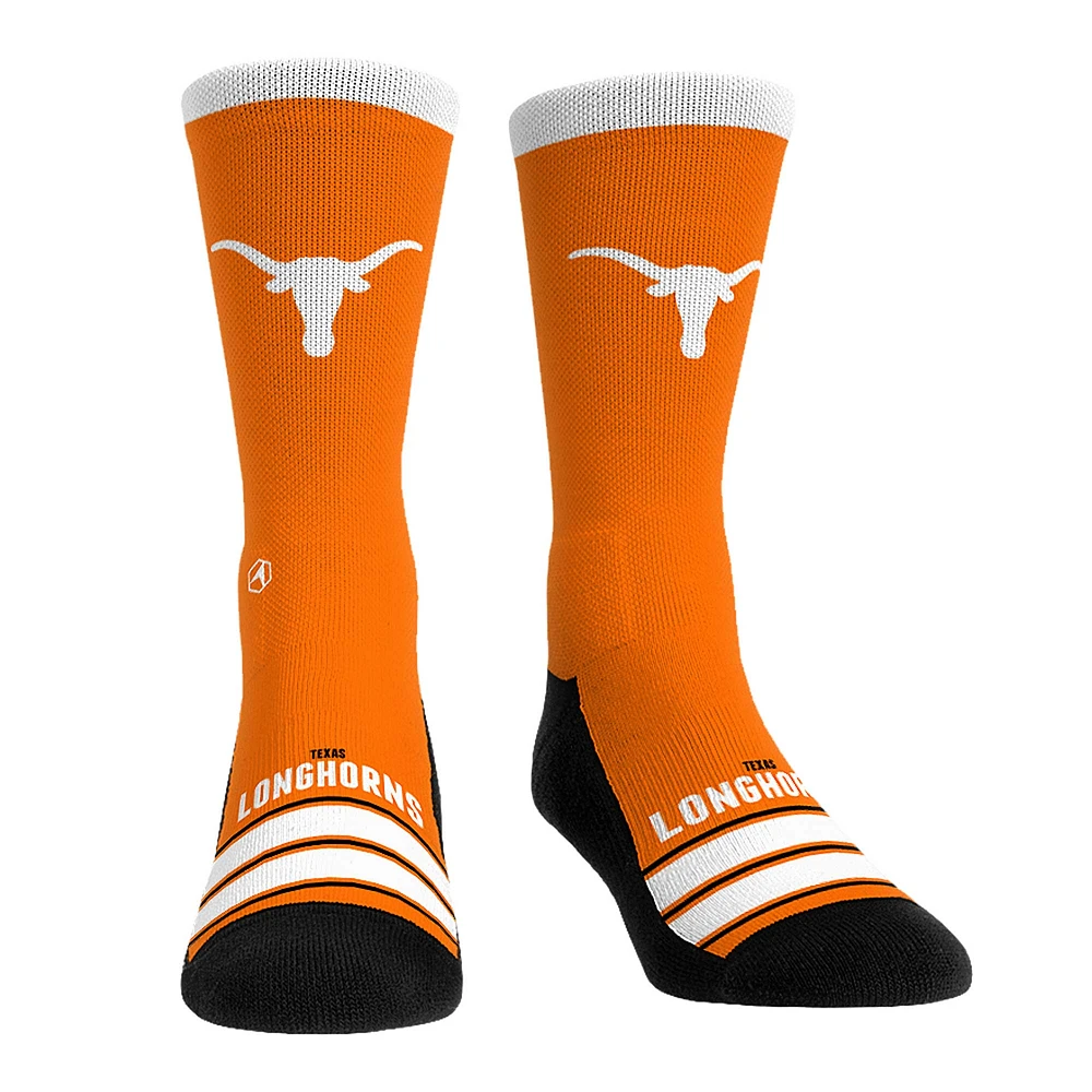 Chaussettes unisexes Rock Em Socks Texas Longhorns Gametime Stripe Crew