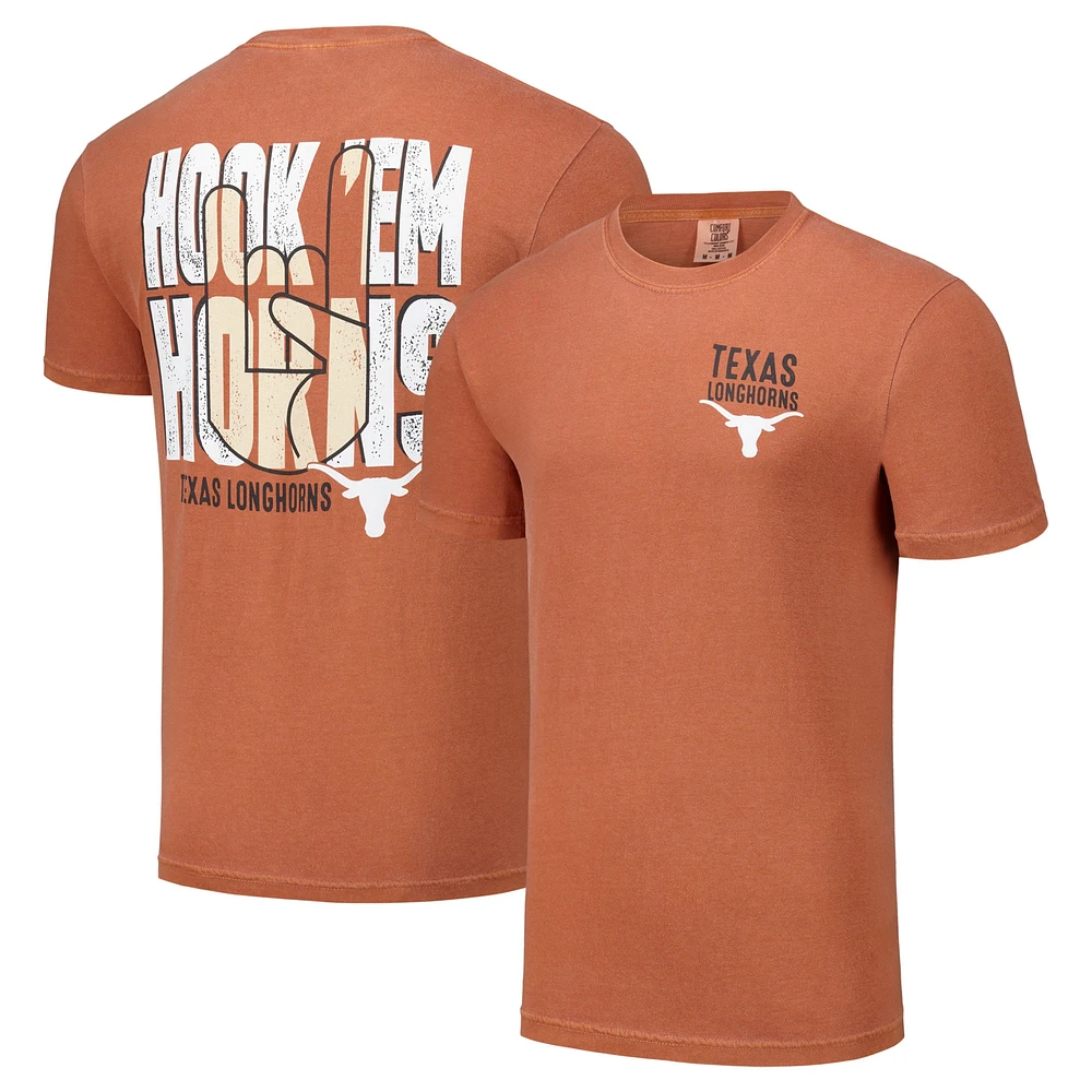 T-shirt unisexe orange Texas Longhorns avec superposition de phrases hyper locales