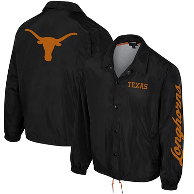 Unisex The Wild Collective Black Texas Longhorns Coaches Full-Snap Jacket