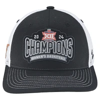 Unisex Zephyr  Black Texas Longhorns 2024 Big 12 Women's Basketball Conference Tournament Champions Locker Room Adjustable Trucker Hat