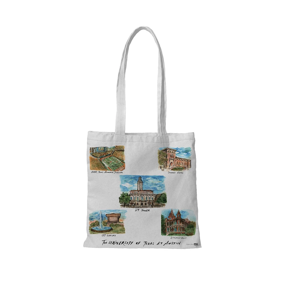 Sac fourre-tout blanc Texas Longhorns Laura Wilcox Designs