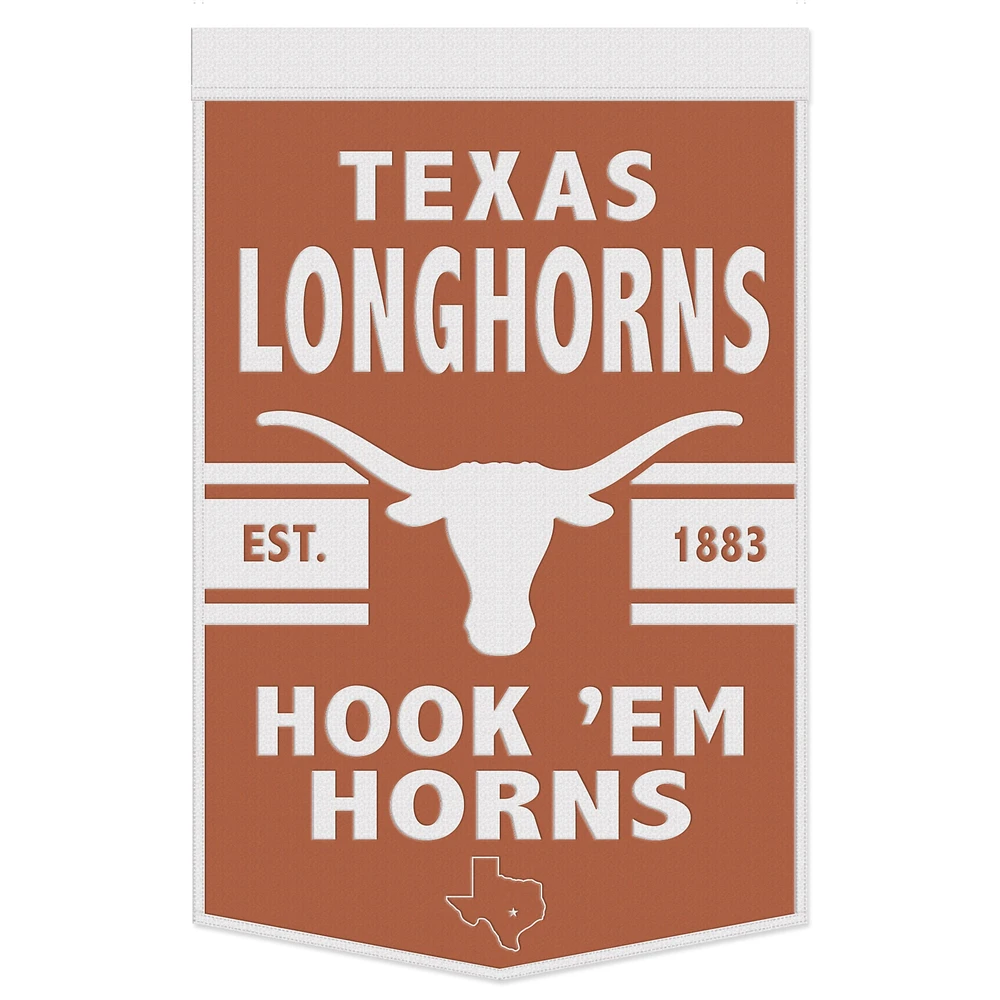 Bannière avec slogan WinCraft Texas Longhorns 24" x 38"