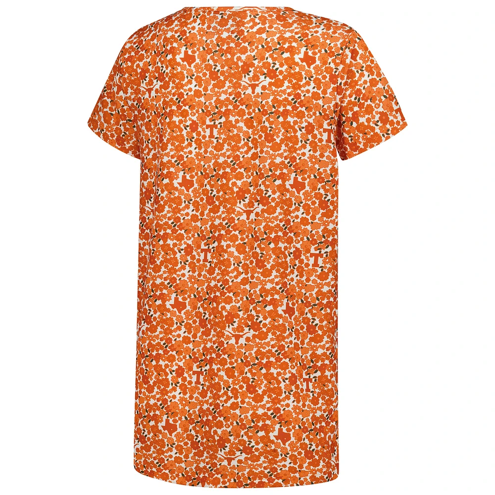 T-shirt à col en V Blake Texas Longhorns orange pour femme Smith & Quinn