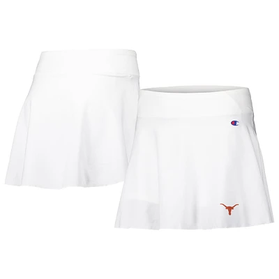 Jupe-short blanche Texas Longhorns Tailgate Soft Touch pour femmes