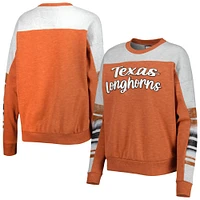 Sweat Colosseum Texas pour femme orange/gris chiné Longhorns Baby Talk Pullover