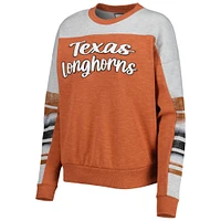 Women's Colosseum Texas Orange/Heather Gray Longhorns Baby Talk Pullover Sweatshirt