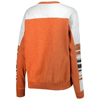 Women's Colosseum Texas Orange/Heather Gray Longhorns Baby Talk Pullover Sweatshirt