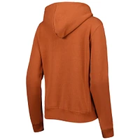 Women's Colosseum Texas Orange Longhorns Arched Name Full-Zip Hoodie