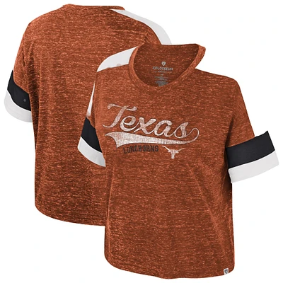 Women's Colosseum Texas Orange Longhorns Color Block Scoop Neck T-Shirt