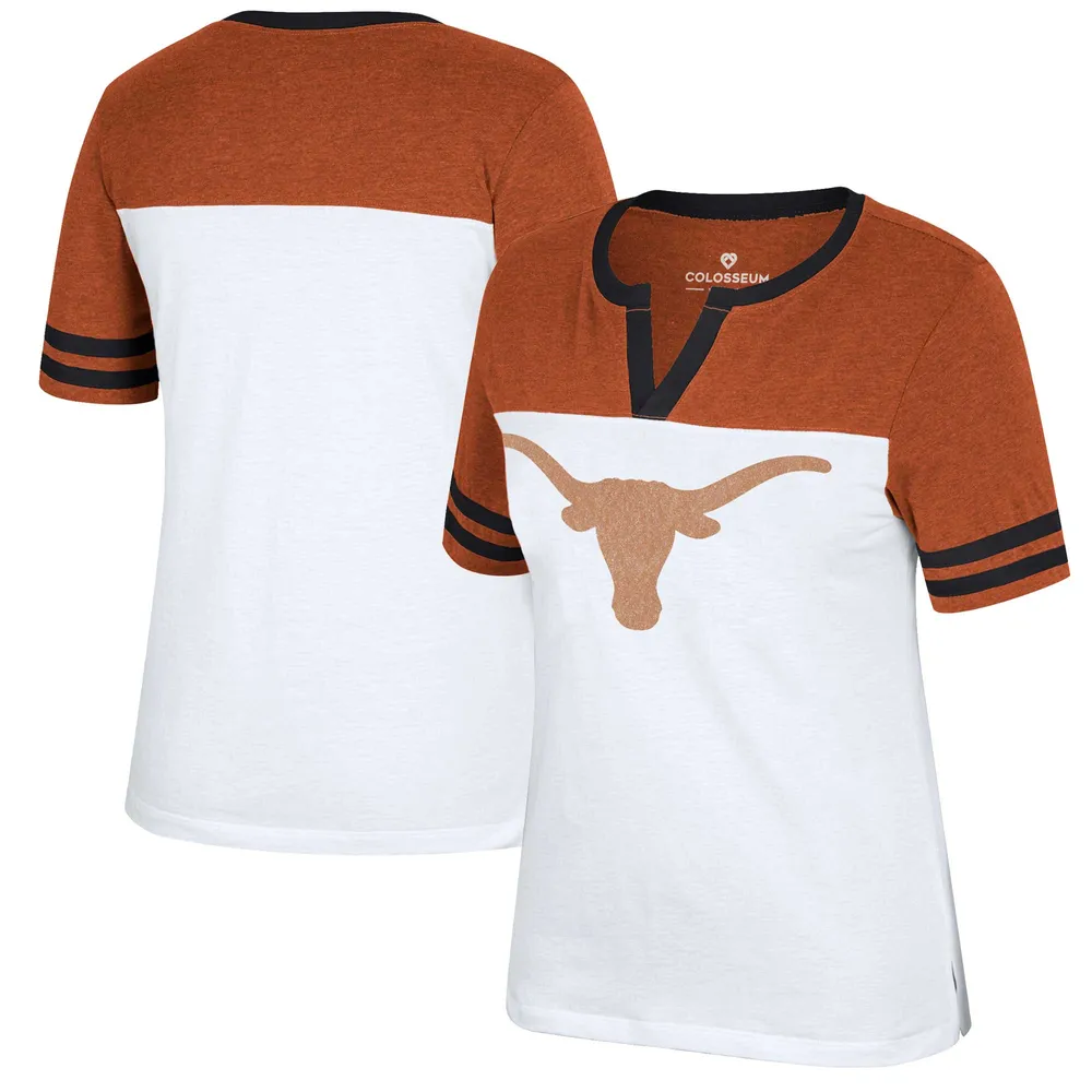 Lids Texas Longhorns Colosseum Women's Frost Yourself Notch Neck T