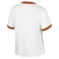 T-shirt Colosseum x Wrangler Texas Longhorns Freehand Ringer pour femme, blanc