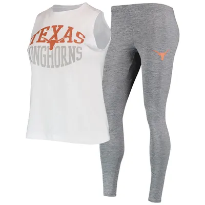 Texas Longhorns Concepts Sport Women's Tank Top & Leggings Sleep Set - Charcoal/White