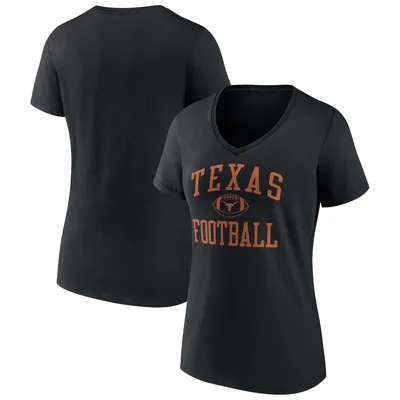 Texas Longhorns Fanatics Branded Women's First Sprint Team V-Neck T-Shirt - Black