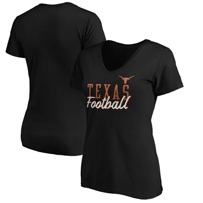 Texas Longhorns Fanatics Branded Women's Sport Script V-Neck T-Shirt - Black