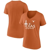 Women's Fanatics  Burnt Orange Texas Longhorns Fundamentals Region Draw T-Shirt