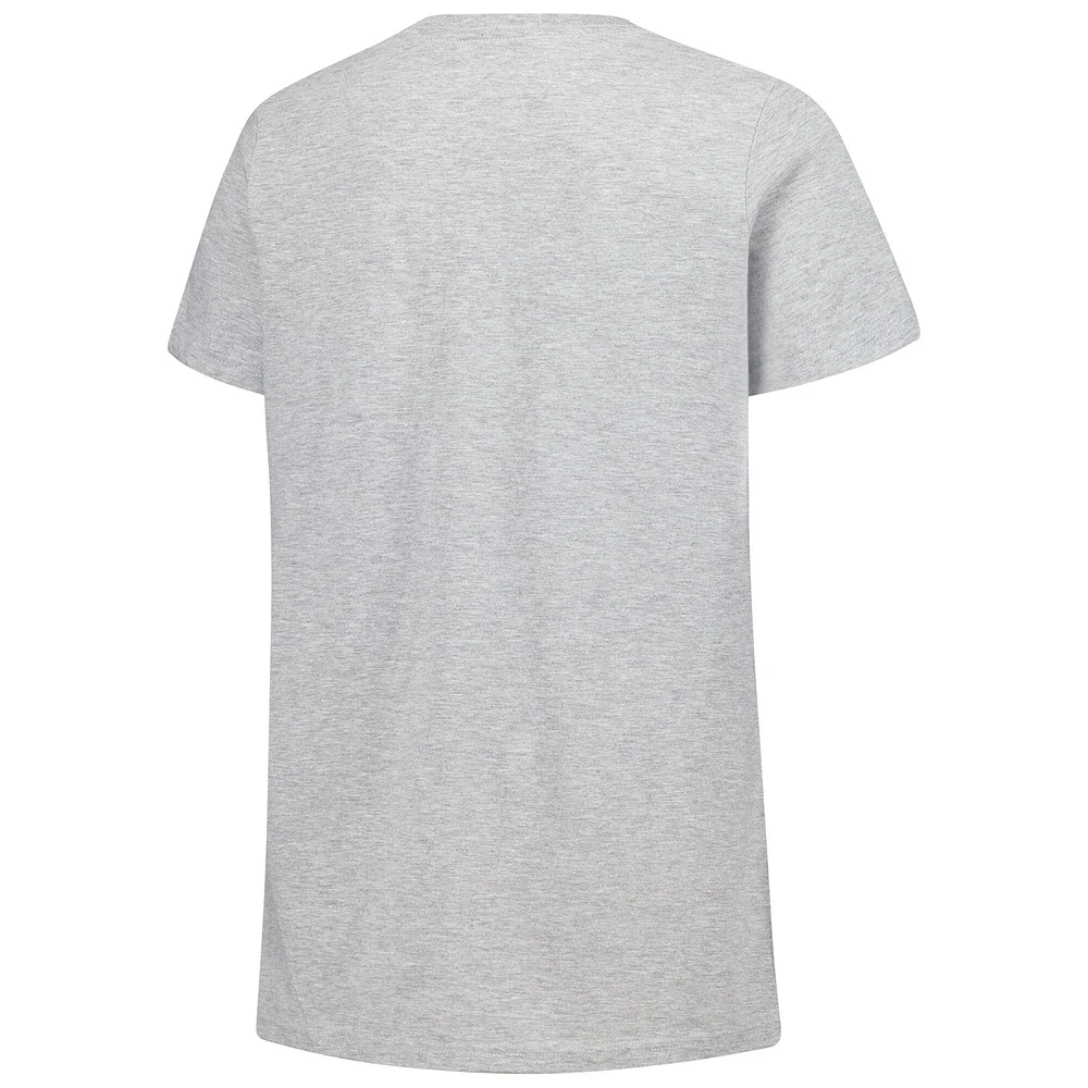 Women's Fanatics Gray Texas Longhorns Primary Logo V-Neck T-Shirt