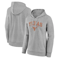 Women's Fanatics Heather Gray Texas Longhorns Campus Pullover Hoodie