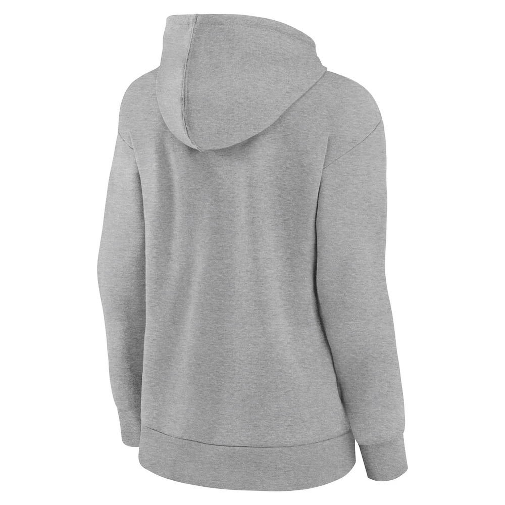 Women's Fanatics Heather Gray Texas Longhorns Campus Pullover Hoodie