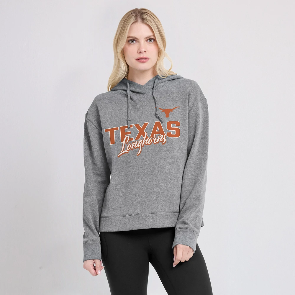 Women's Fanatics Heather Gray Texas Longhorns Script Favorite Pullover Hoodie