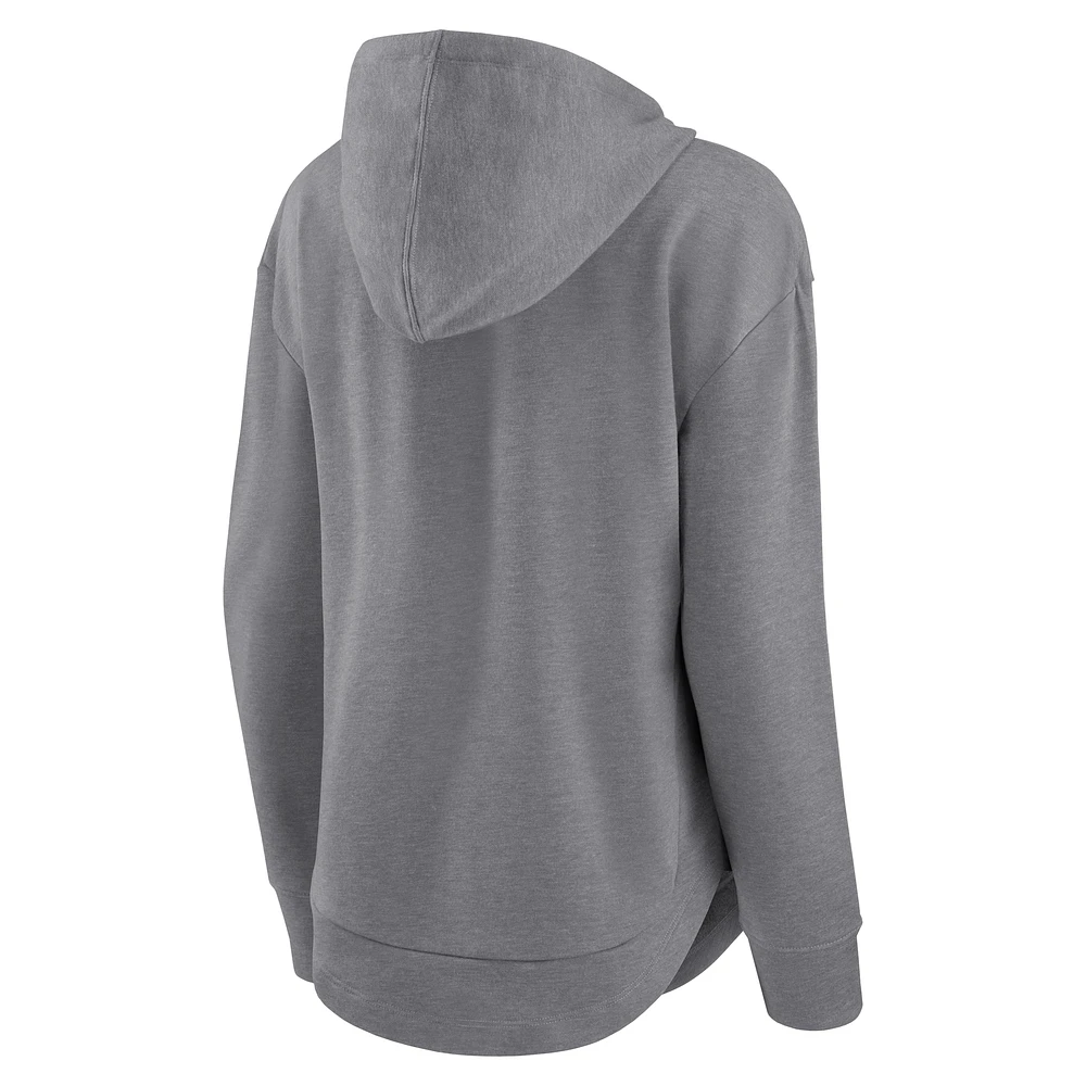 Women's Fanatics  Heather Gray Texas Longhorns Tail Sweep Pullover Hoodie