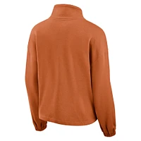 Women's Fanatics Texas Orange Longhorns Fleece Half-Zip Jacket