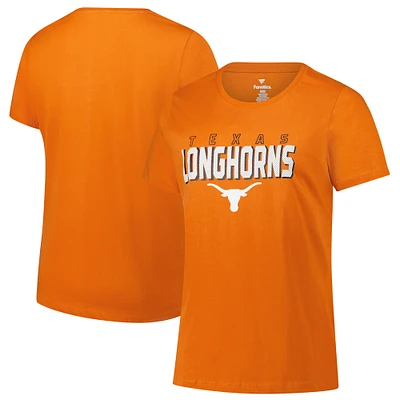 T-shirt à col rond mince et taille plus Fanatics Texas Orange Longhorns pour femmes