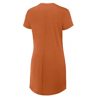 Robe t-shirt drapée froncée Fanatics Texas Orange Longhorns pour femme