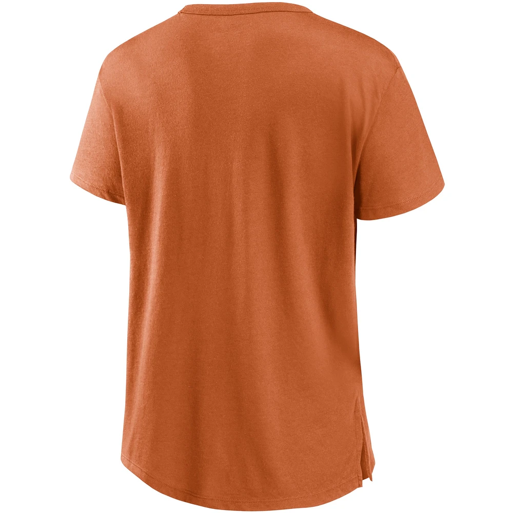 T-shirt coupe-cravate Fanatics Texas Orange Longhorns pour femmes