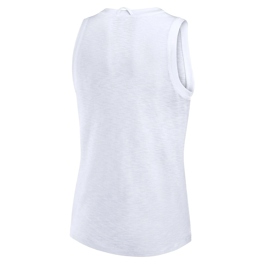Women's Fanatics White Texas Longhorns Activate Slub Tank Top