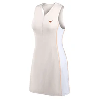 Robe blanche à demi-zip Fanatics Texas Longhorns Studio Boost Athletic pour femmes